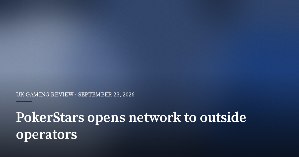 PokerStars Invites Outside Operators Into Its Shared-Liquidity Network